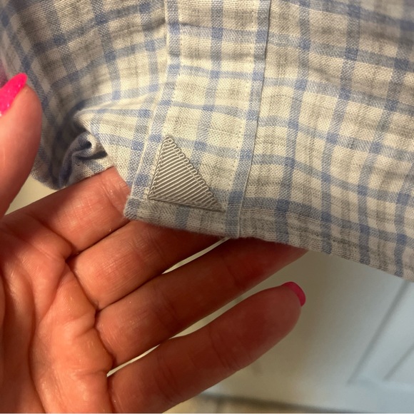 UNTUCKIT Mens Blue Plaid Button Down  Shirt Large Wrinkle Free - Picture 7 of 9